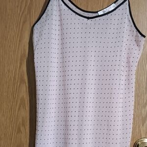 Pink Sleeveless Polka Dot Top